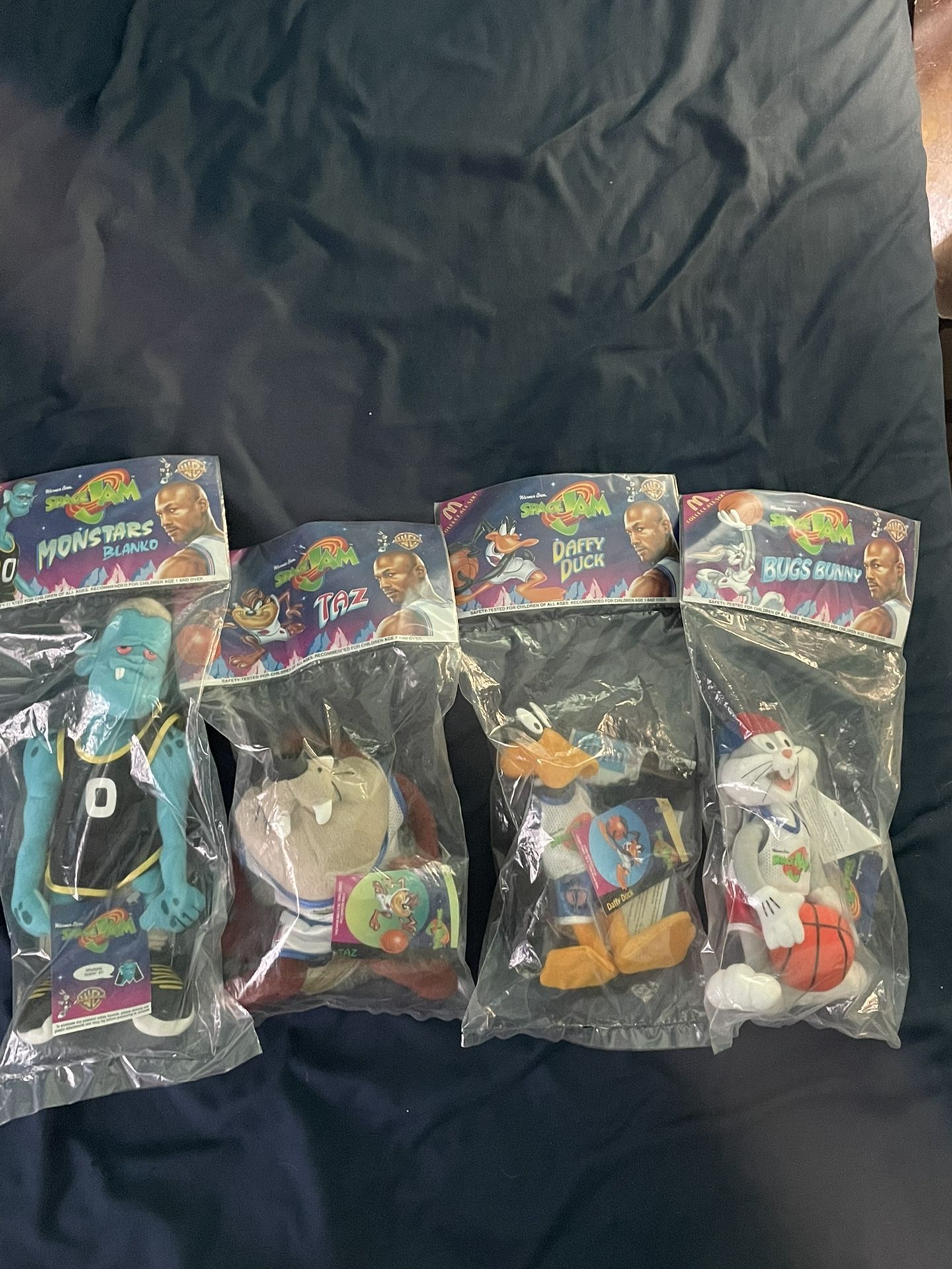 1996 Sealed McDonalds Space Jam Plushies 