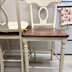 Solid Wood Counter/Bar Height Chairs (3)