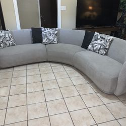 🩶✨ Modern RoomsToGo Soho Heights 3pc Sectional in Grey