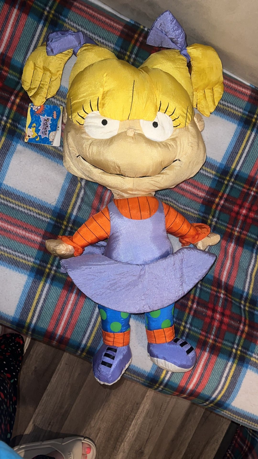 Vtg 1998 Nickelodeon Rugrats Angelica 21" Play-by-play Nylon Parachute