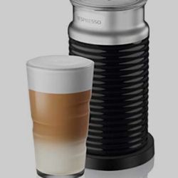 Nespresso Aeroccino 3 One-Touch Non-Stick Milk Frother with Automatic Shut-Off for Hot Milk Foam, Hot Milk, or Cold Froth (Black) Multipurpose Frother