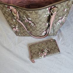 Coach Purse With Matching Wallet