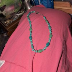 Chaps Faux Turquoise Necklace 