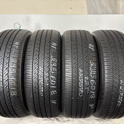 Set 4 Tires 235 60 18 Bridgestone Alenza As02 Run Flat 