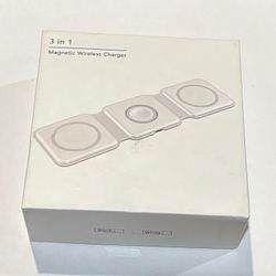 3-in-1 Magnetic Wireless Charger – Phone, Watch & Earbuds Charging Station