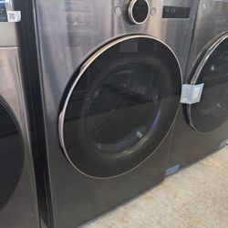 New  7.4 cu. ft. Vented Stackable SMART Electric Dryer in Black Steel with TurboSteam and AI Sensor