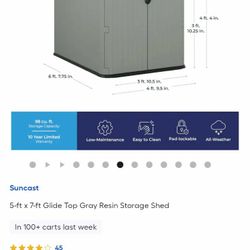 Glidetop Storage Shed