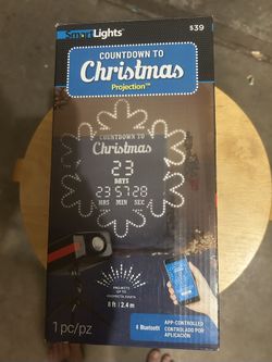 New In box Countdown to Christmas Projector