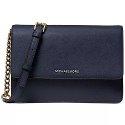 Michael Kors Daniela Saffiano Leather Crossbody Purse, Black