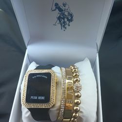 ** New ** U.S.POLO ASSN. DIAMOND WATCH AND BRACELETS!! 
