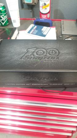 Snap on 100 year anniversary mugs