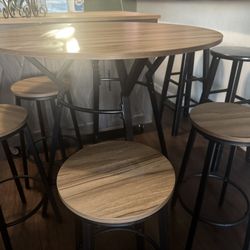 Dining Set With Bar Stools