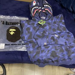 Bape navy blue sweater