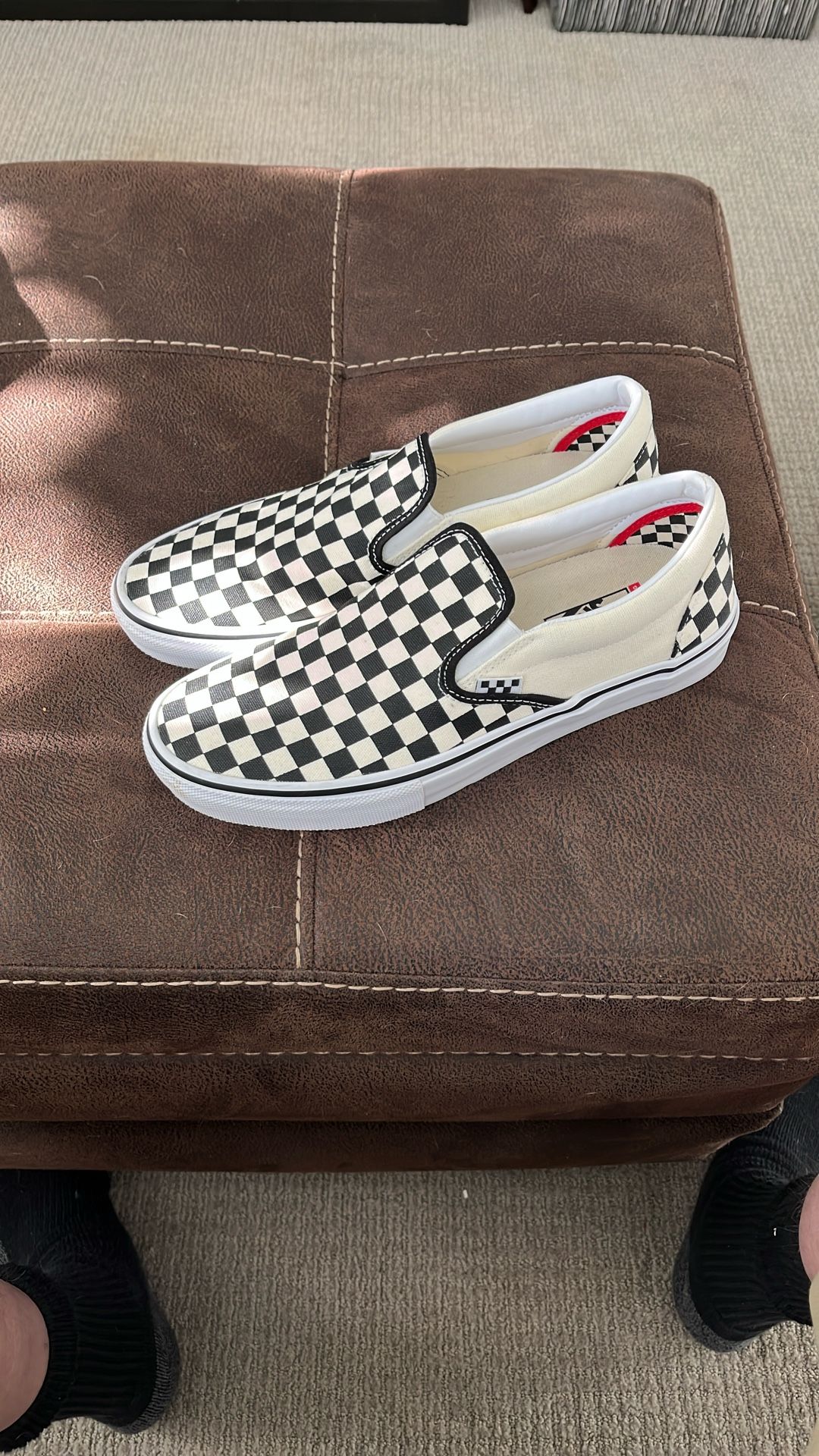 Vans Checkered Slip Ons Size 11. Pop Cush. BRAND NEW!