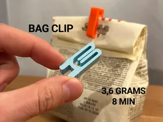 Mini Bag Clips 5 Pack 3D Printed Snack Coffee Pet Food Clips