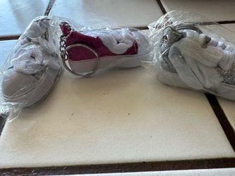 NEW- Set of 3 glitter sneaker keychains