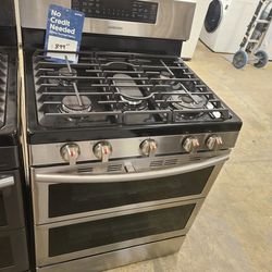 SAMSUNG DOUBLE OVEN GAS STOVE 