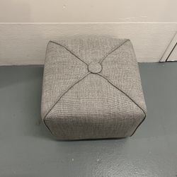 Mid Century Modern Gray Ottoman 