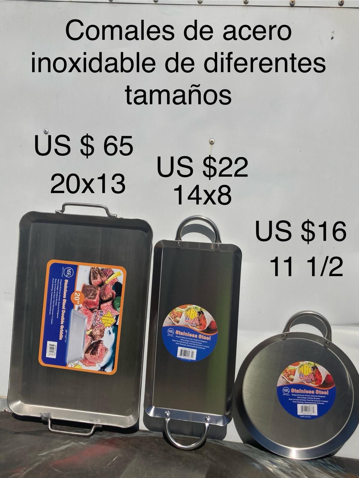 Cómales De Acero Inoxidable De Diferentes Tamaños Y Precios 