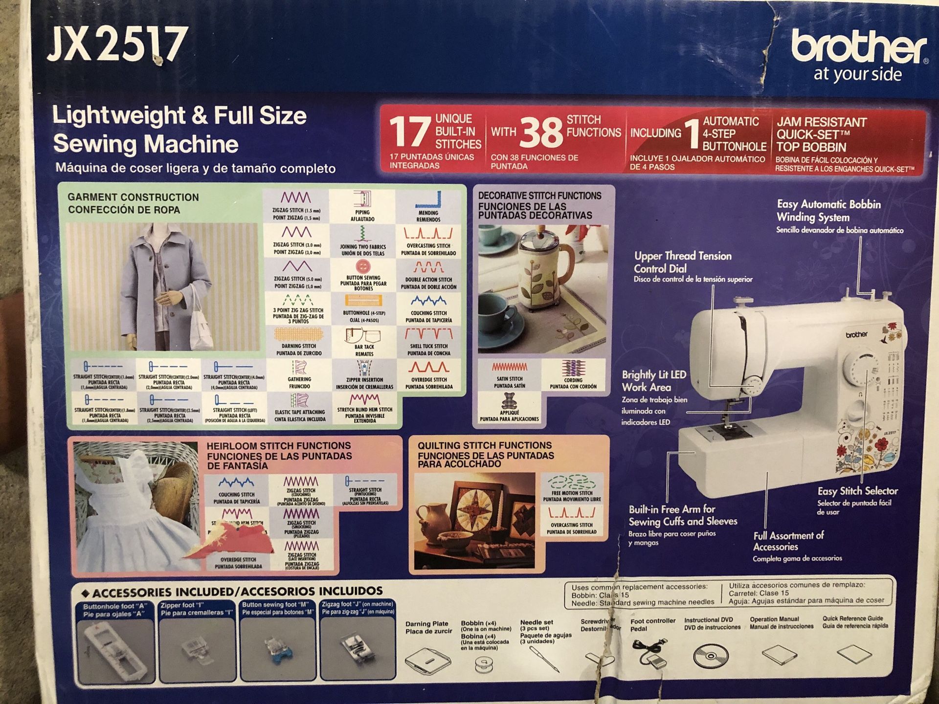Brother Sewing Machine Model JX2517 for Sale in Tampa, FL OfferUp
