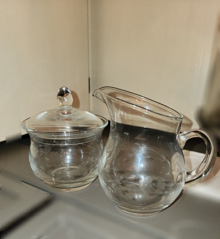New Princess House 2-Piece Sugar Bowl & Creamer Cup