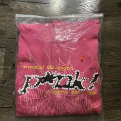 Sp5der Hoodie Pink Medium