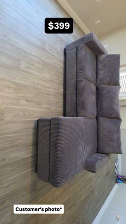 Grey color small sectional NEW IN BOX
