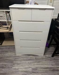 Dresser with 6 drawers white