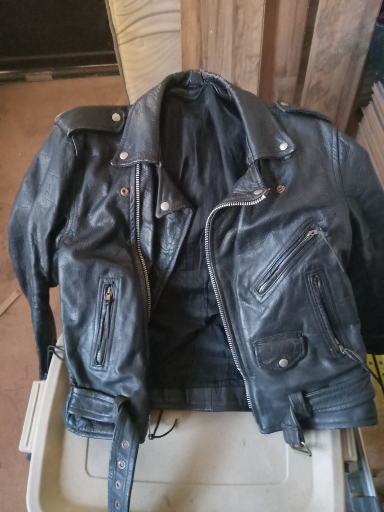 Small Leather Jacket And Pants