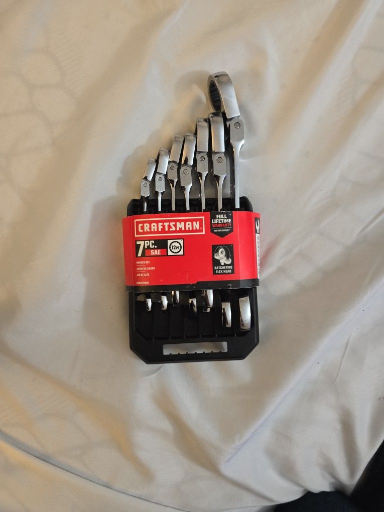 CRAFTSMAN 7-Piece Set Standard (SAE) Flexible Head Ratchet Wrench