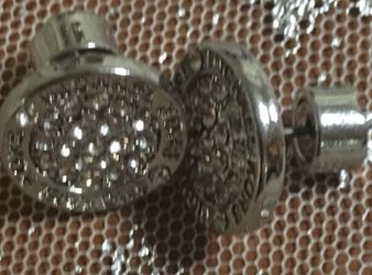 Michael KORS SILVER ROUND PAVE CRYSTAL DESIGNER