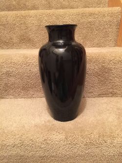 Heavy black vase