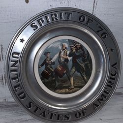 SPIRIT OF '76 UNITED STATES OF AMERICA 1976 Pewter Plate 11 Inch