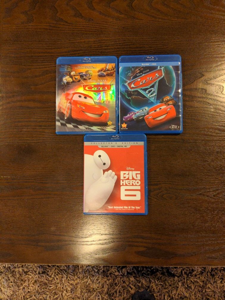 Like-new Disney Blu-ray + DVD Movie Sets