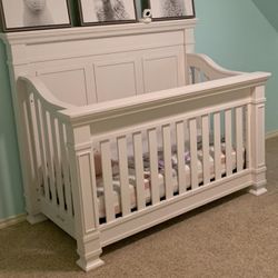 White Convertible Crib, Full Bed, Toddler Bed