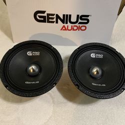 Brand New Pair Genius Audio 6.5” Bullet Midrange Speakers  Sold In Pairs $70 Per Pair 