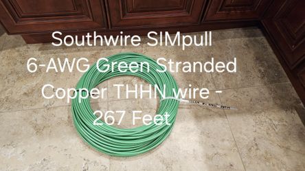 Southwire SIMpull 6-AWG Green Stranded Copper THHN wire - 267 Feet