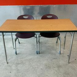  (200) Available Large Student 54" by 24" Student Desk Tables Wood Top College High School Books $99. 