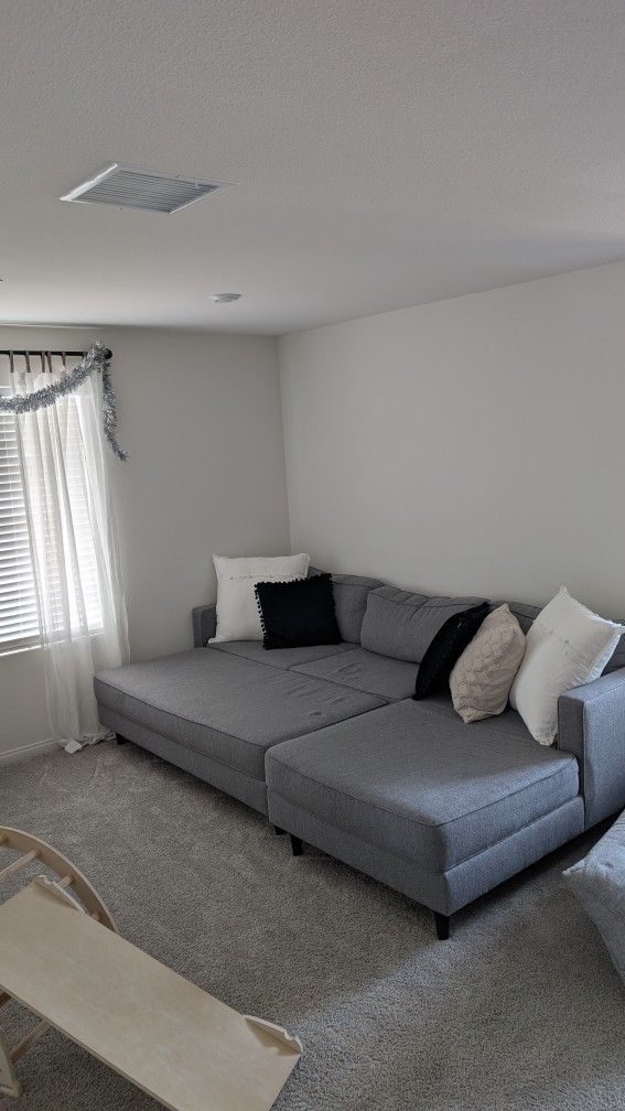 113" Two Piece Sectional Right hand Chaise.