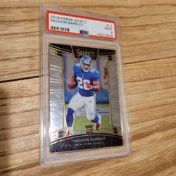 2018 Saquon Barkley Select Rookie Card PSA 9 New York Giants