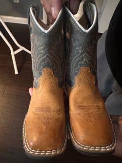 Two-Tone Leather Western Cowboy Boots