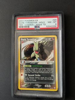 Dark tyranitar PSA 8 cosmos holo
