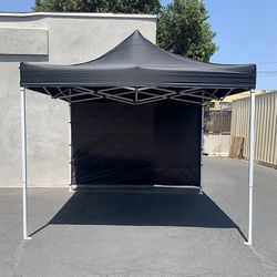 Brand New $120 Heavy-Duty 10x10 FT Canopy with (1 Sidewall) EZ PopUp Party Tent w/ Carry Bag (Red, Blue) 