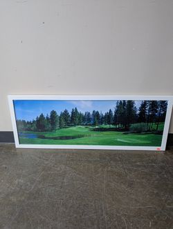 Scenic Golf Course Landscape Framed Wall Art