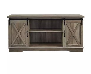 Barn Door tv stand  70” L x 28”H x 15” D