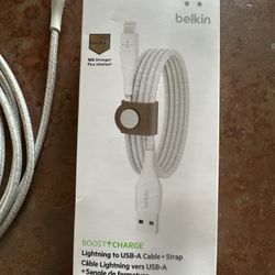 Belkin Lightning To USB -A Cable + Strap - 3M (10 Ft)