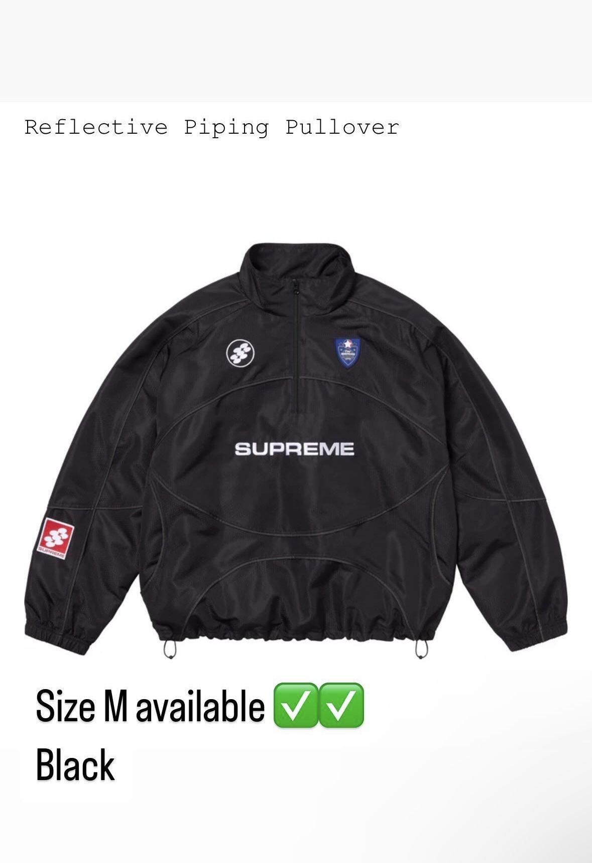 Supreme Reflective Piping Pullover Navy Buy Supreme Reflective