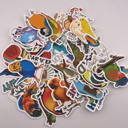 Parrot Stickers 50 Pcs