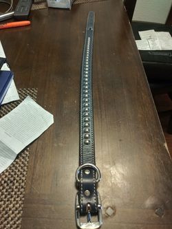 21" NEW leather collar