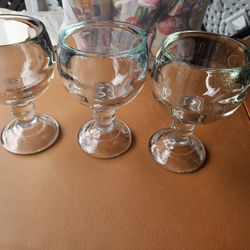 Vintage heavy glass set of 3.  Arlington 